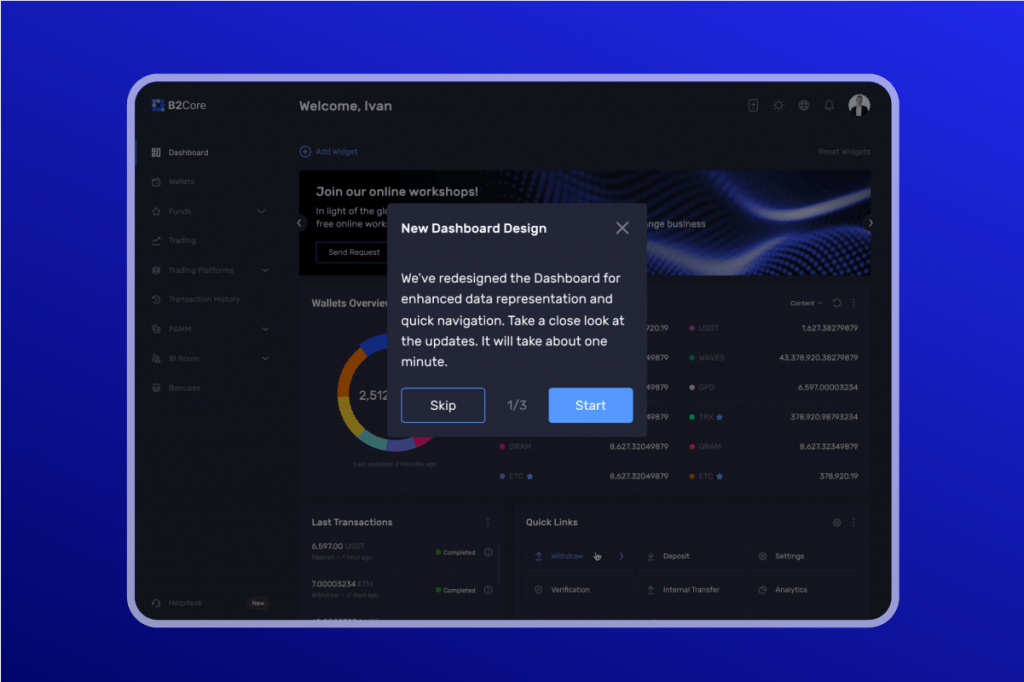 B2Core Dashboard